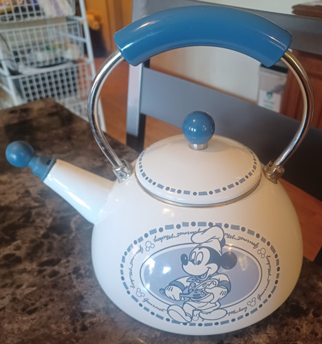 Disney Mickey Mouse Gourmet Mickey Whistling Tea Kettle Vintage 1980's- USED