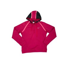 Nike Therma-Fit Hoodie Pink Quarter Zip Hooded Sweatshirt Women's Medium