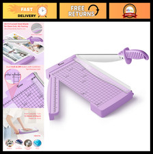 12" Guillotine Paper Cutter - Compact Trimmer, 12-Sheet Capacity, Dual Scales fo