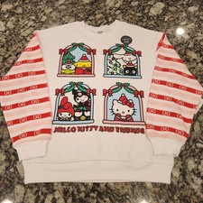 Sanrio Hello Kitty Holiday Christmas Light Up Sweater Sweatshirt Sz S NWT