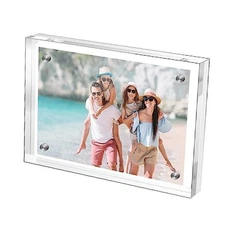 4×6 Inches Acrylic Picture Frame，Clear Magnetic Picture Frames for 4"x 6" 1