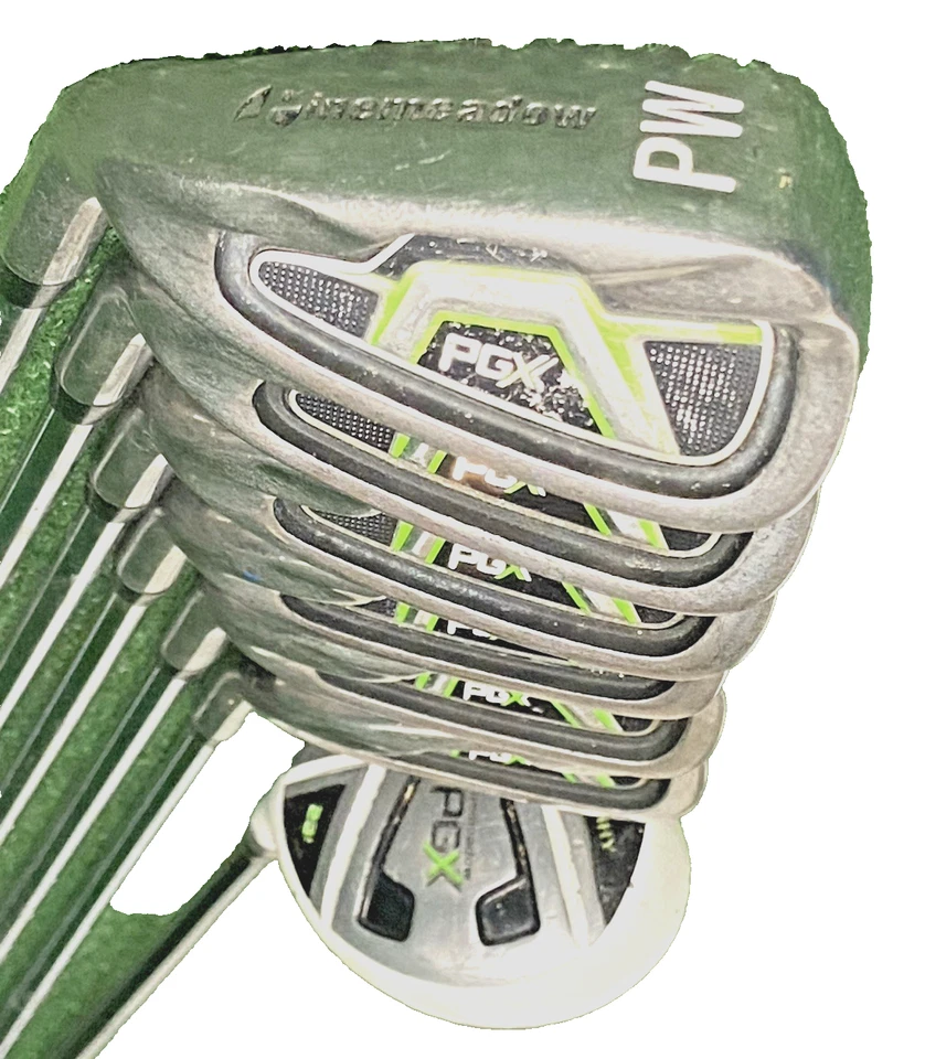 Pinemeadow PGX Iron Set 4h,5-PW LH Men's Stiff Steel 5i 37.5" New Jumbo Grips - Image 3 of 4