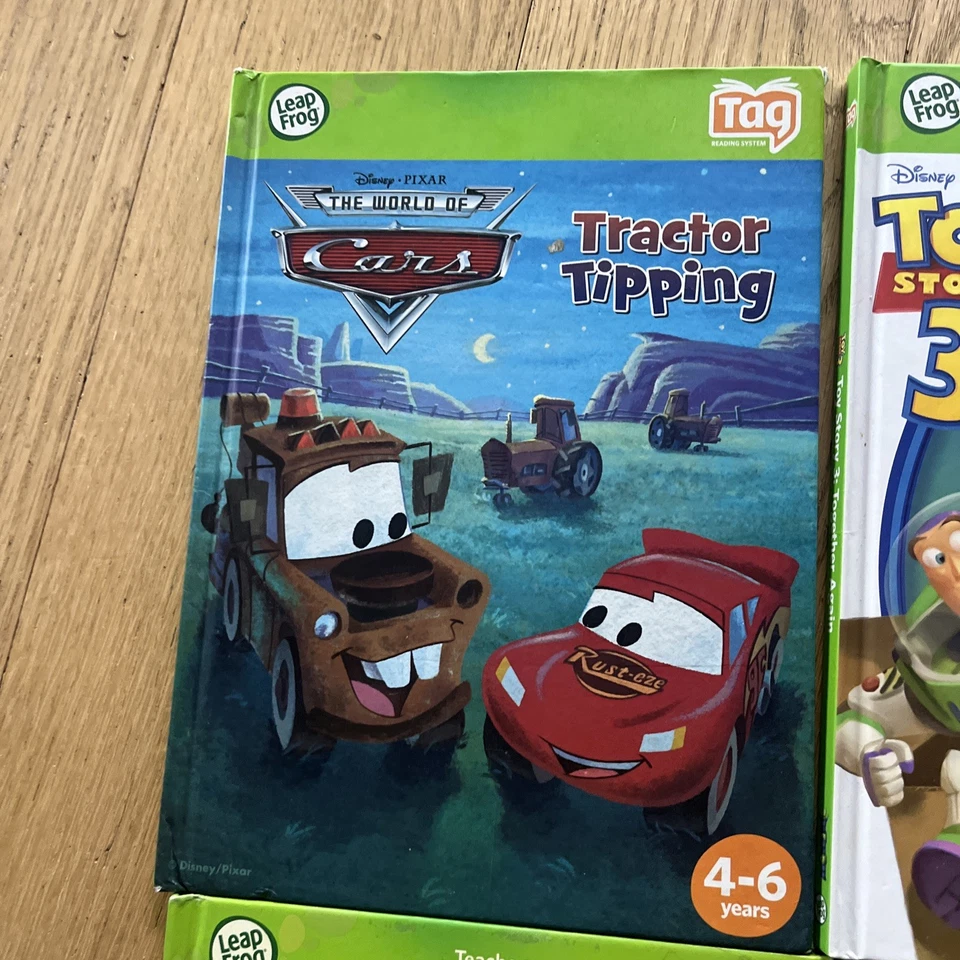 Leapfrog Tag Pen Books Four Lot Pixar Cars Toy Story 3 Dinosaurs - Image 3 of 4