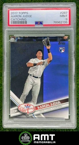 Aaron Judge RC PSA 9 2017 Topps New York Yankees #287a Catching 2135
