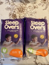  2 Packs of 12 Sleep Overs By Cuties Pull Up/Underwear Large/X Large 60-125 Lbs