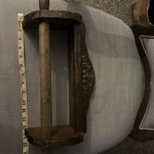Vintage Wooden Wall Mount Paper Towel Holder Farmhouse Rustic Style Cottagecore