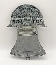 1926 AMERICAN SESQUICENTENNIAL EXPO ALUMINUM LIBERTY BELL SOUVENIR Wall Plaque