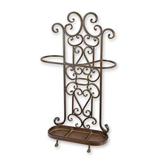 9932725-D Vintage Umbrella Stand Rustic Brown Cast Iron 74X43X21Cm 3Kg