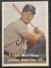 1957 TOPPS RON NORTHEY (CHICAGO WHITE SOX) #31 CREASE LARGE WRINKLES