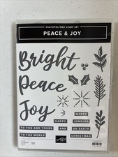 Stampin Up Peace and Joy Photopolymer Stamp Set w Matching Dies 153430 Christmas