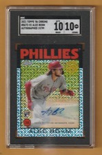 Alec Bohm 2021 Topps '86 Topps Chrome Series 2 Autographs /99 SGC 10 10