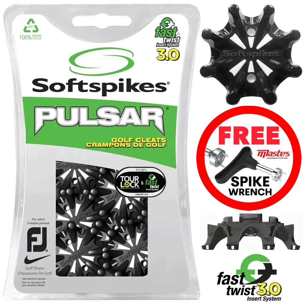 PUMA GOLF SOFTSPIKES PULSAR FAST-TWIST GOLF SHOE SPIKES +FREE SPIKE WRENCH