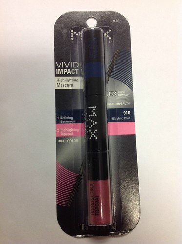 (LOTE DE 3) Máscara de pestañas Max Factor Vivid Impact RUBORIZANTE AZUL #910 NUEVO - Imagen 5 de 5