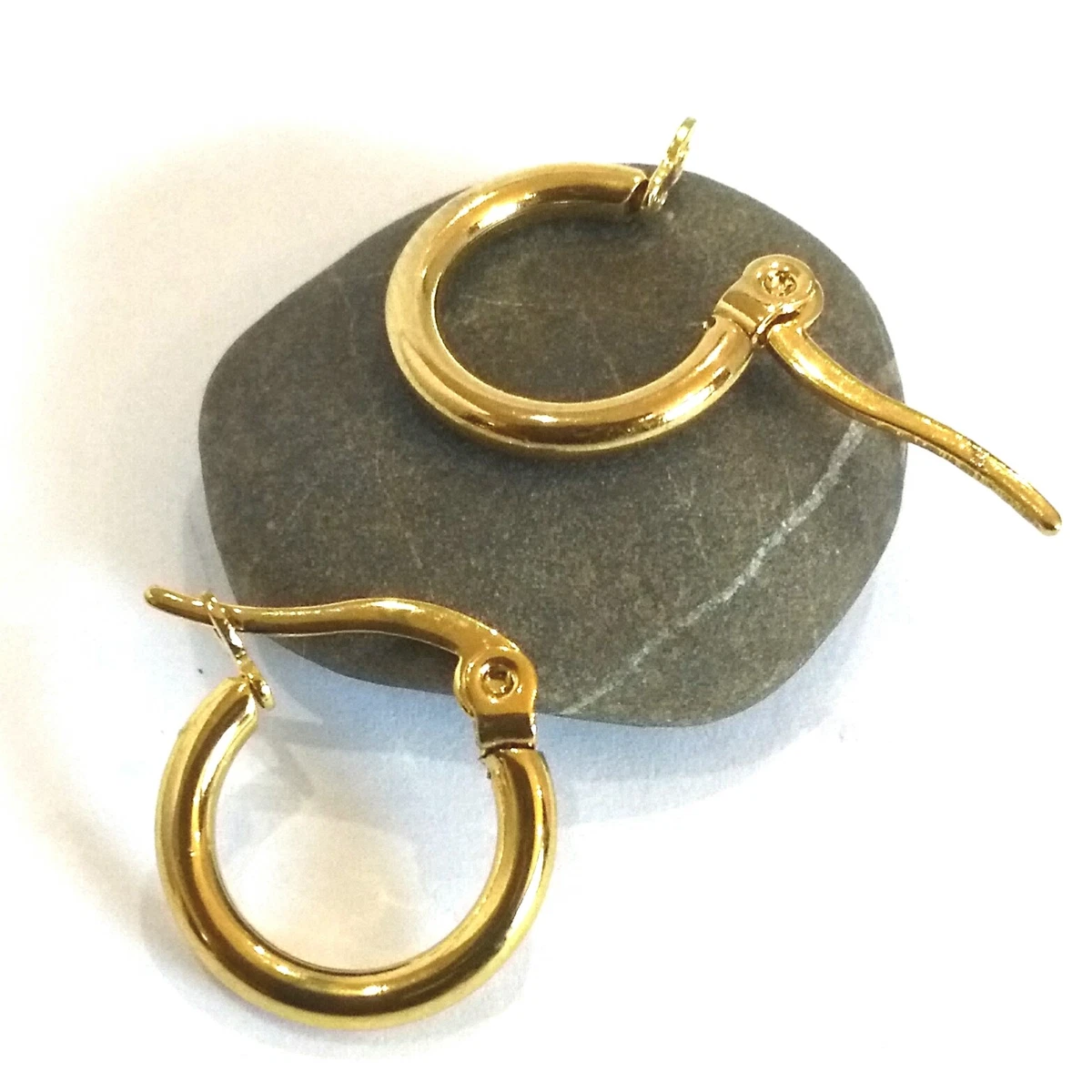 Boucles d'oreilles de créateur en acier inoxydable plaqué or PVD bijoux vintage