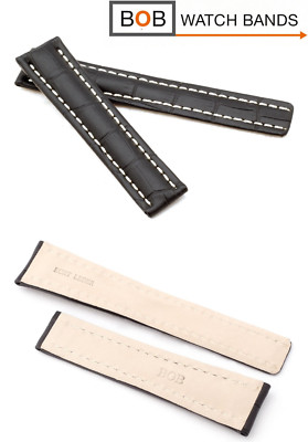 BOB Faltschließenband Aligatorpräg. Kompatibel mit Breitlingfaltschließe 24-20mm