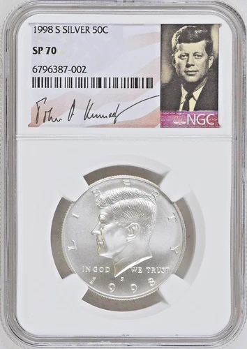1998 S  SILVER 50C Kennedy Half Dollar NGC SP 70