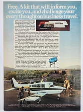 1977 Beechcraft Sierra Airplane Learn To Fly Kit Vintage Poster Print Ad