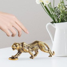 Brass Cheetah Figurine Vintage Ornaments Presents Lifelike Miniatur Unique