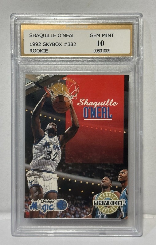 1992 Skybox Shaquille O'Neal #382 Rookie RC PSG 10 Gem Mint