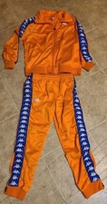 Kappa Childs 10 Year orange blue Tracksuit Full Zip Jacket pants Halloween 140cm