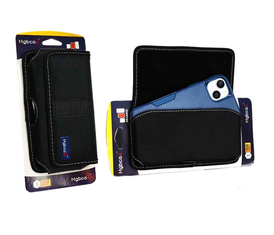 Mgbca Nylon Phone Holster Pouch For iPhone 17/16/15/14 Pro Belt Loop Clip Holder - Image 2 of 4