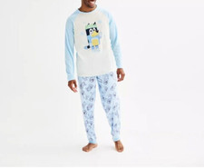 Men's Jammies for Your Families Bluey Pajama Top  Pajama Bottoms Set Large