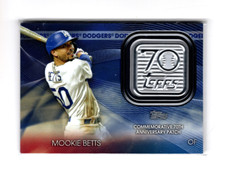 2021 Topps 70th Anniversary Commemorative Logo Patch Blue Mookie Betts #T70P-MB