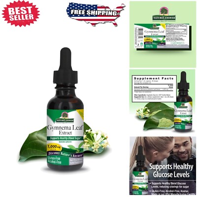 Nature s Answer 1oz Alcohol-Free Gymnema Leaf Extract -  & Gluten-Free
