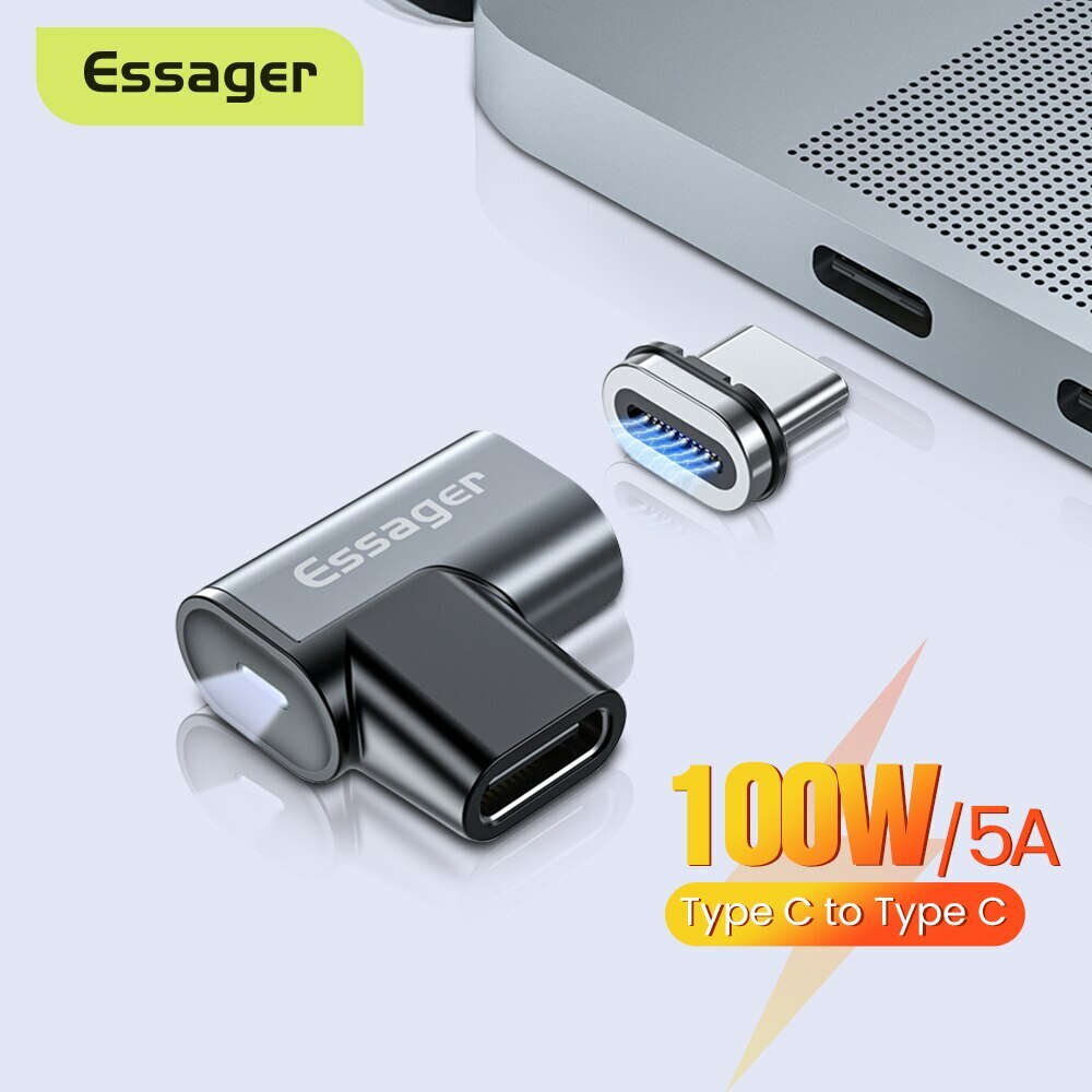 Essager Magnetic Adapter Right Angle USB C 100W PD 5A USB