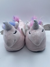 Harper Canyon Girls Pink Unicorn Super Soft Fuzzy Slipper Socks One Size 11/ 12