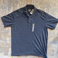 The Foundry Men's Adult Size 2XL Polo Classic Blue Cotton Blend Short Sleeve New