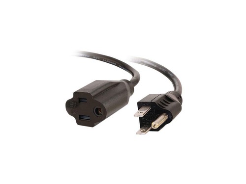 C2G 03116 18 AWG Outlet Saver Power Extension Cord - NEMA 5-15P to NEMA 5-15R, T - Picture 2 of 4