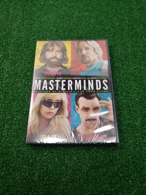 MASTERMINDS (DVD, 2017) NEW & SEALED | COMEDY | ZACH GALIFIANAKIS | OWEN WILSON