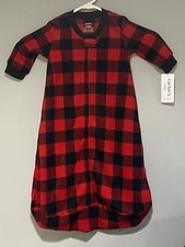 Baby Carter's Buffalo Plaid Fleece Sleep Bag Wearable Blanket Size 3-6m