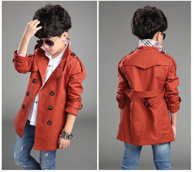 Betusline Boys Trench Coat - Double Breasted, Belted, Water Resistant, Khaki, Size 11-12 Years - View #10
