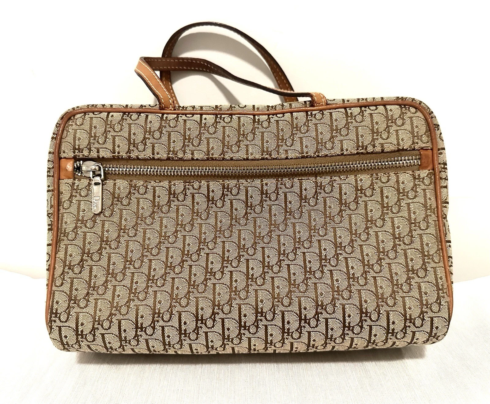 RARE SAC À MAIN TROTTEUR VINTAGE CHRISTIAN DIOR 2003 beige   authentique. Immaculée