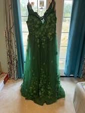 green wedding dress Size 16