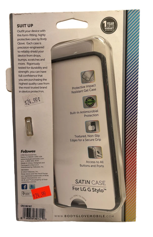 Body Glove Satin Case for LG G Stylo Charcoal Gray - Image 4 of 4