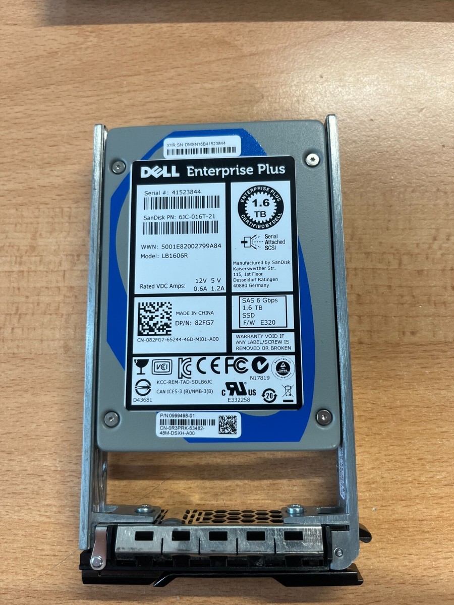 82FG7 Dell Solid State Drive SAS 6Gbps SSD 98% HEALTH