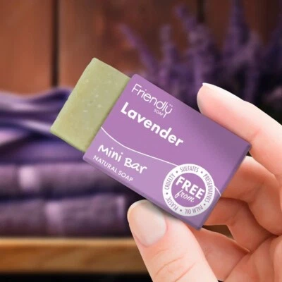 24 x FRIENDLY SOAP- MINI LAVENDER | NATURAL | Free-from SLS, PARABENS, PALM OIL