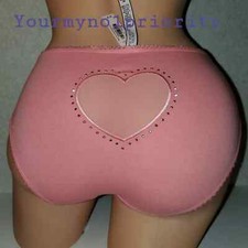 S-XL VICTORIA'S SECRET Stretch Cotton BLING Studs Heart shape Embroidery Bikini