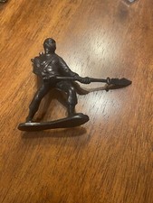 Greenbrier Large Plastic 3.5 Inches Black Ninja with Spear Army Soldier
