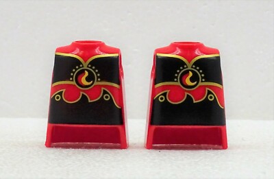 2 x KÖRPER ROT GOLD SCHWARZ PRINT PLAYMOBIL zu BURNHAM RITTER vs. NOVELMORE KP01