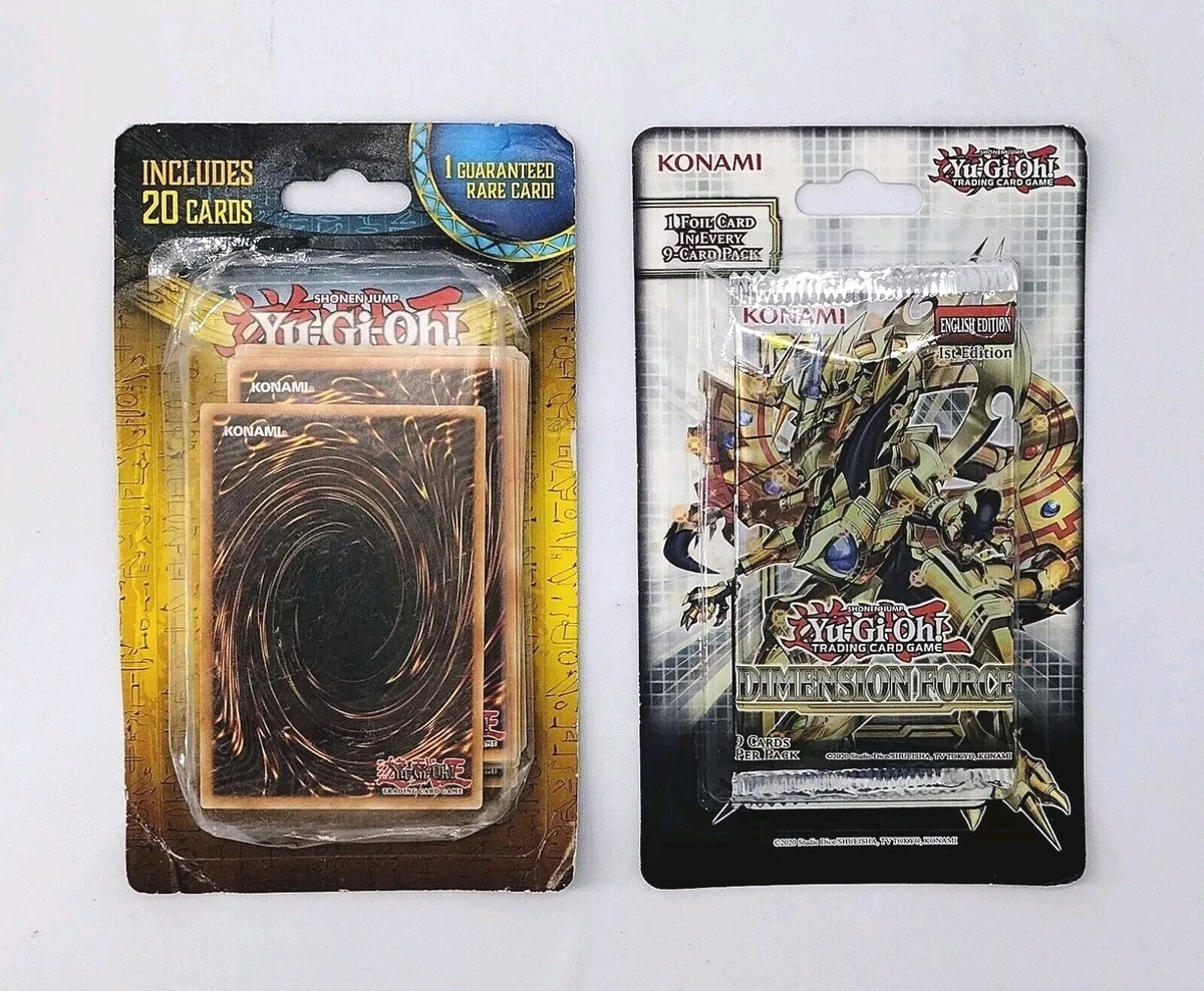 Yu-Gi-Oh 2 Pack Lot: Mystery 1 Rare/Dimension Force 1 Foil *Booster Packs