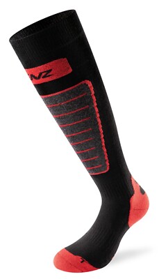 LENZ SKIING 1.0 SOCKEN BLACK GREY RED |  Größe 45-47