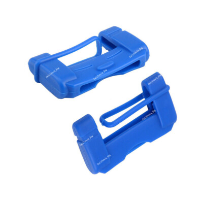 2-Pack Silicone Seat Belt Buckle Covers – Anti-Scratch Protector For Car (Blue)