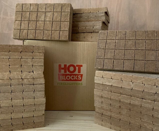 Hotblocks Eco Firelighters - Natural Odourless Non Toxic - 35 blocks in a box