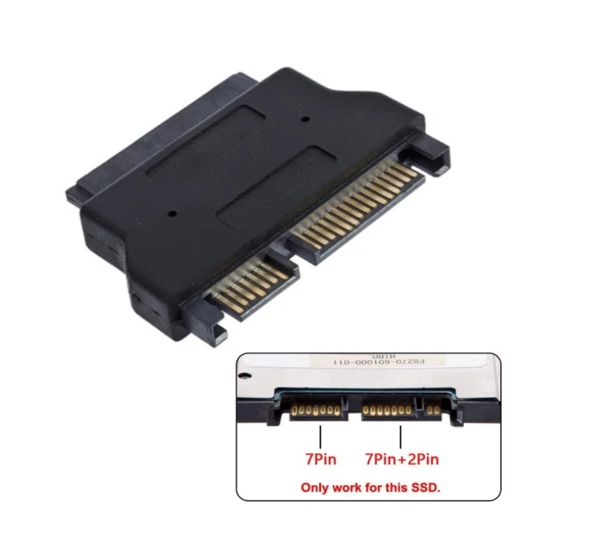 1.8" Micro SATA 7+9 16Pin to 2.5" SATA 7+15 22Pin SSD HDD Hard Disk Drive Connec - Image 3 of 4