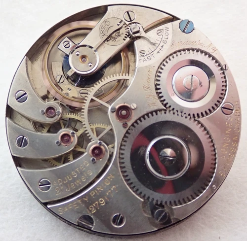 ANTIQUE 16s SWISS LONGINES 21 JEWEL 21j OPEN FACE POCKET WATCH MOVEMENT