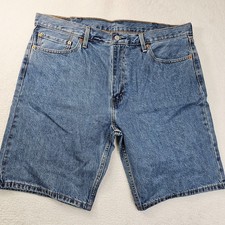 Levi's Strauss 405 Mens 40 Shorts Jean Regular Fit Blue Denim Cotton Dad Casual